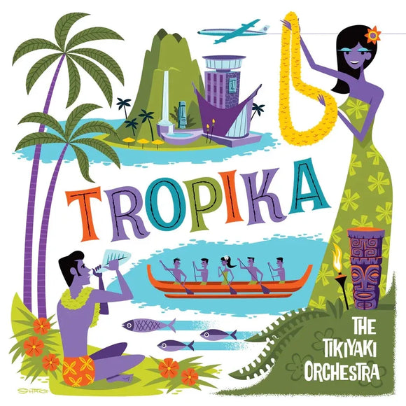 The Tikiyaki Orchestra - Tropika LP - Floating Island Colored Vinyl (Shag Cover Art)