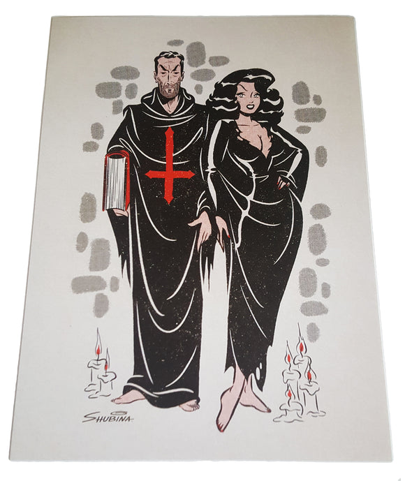 Wizard and Witch 5x7 Mini-Poster - Shubina Art (Pinup, Horror)
