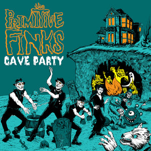 The Primitive Finks - Cave Party" LP - Limited Party Orange Vinyl (Tiki, Surf Rock)