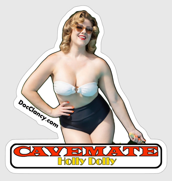 Cavemate Holly Dolly Sticker