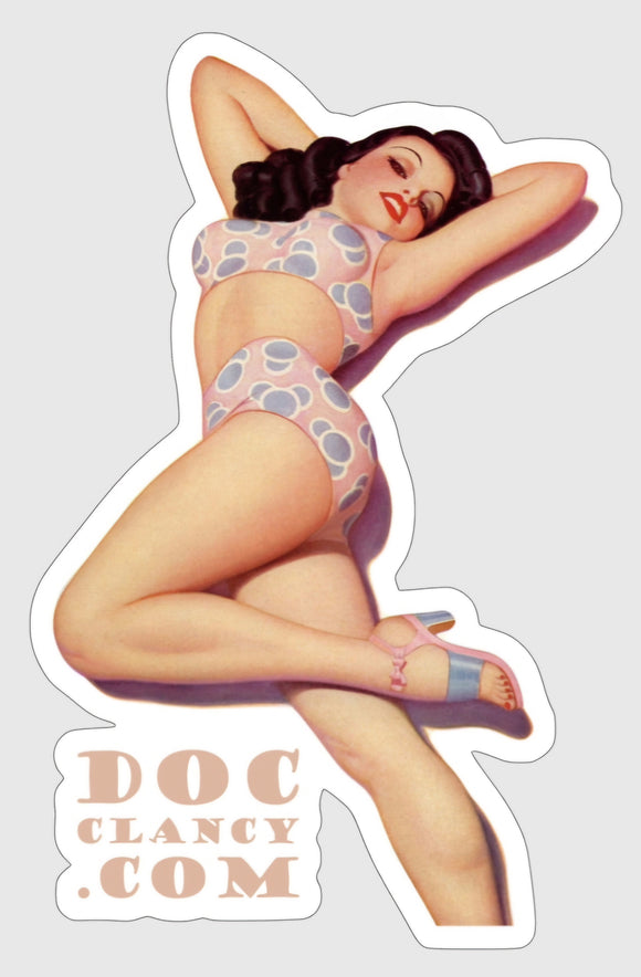 Bikini Brunette 3 inch Sticker (Bolles Art) (Copy)