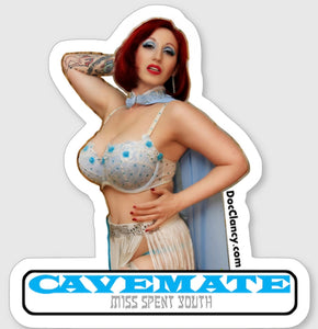 Cavemate Miss Spent Youth Sticker #2