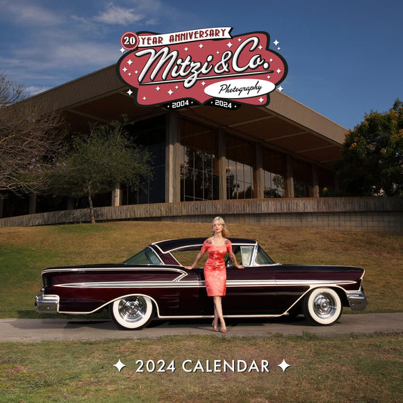 14-Month Best of Mitzi & Co. 2024 Calendar (Pinups, Classic Cars)