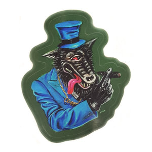 The Clipper Sticker (Retro Wolf, Monster)