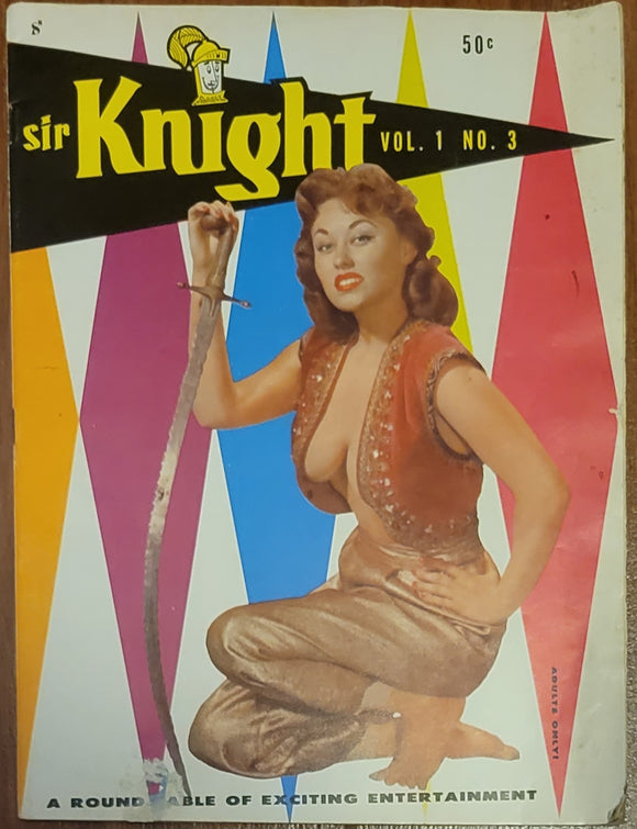 Sir Knight V1 #3, 1958 - Damaged Copy (Pinups, Men's Adventure)