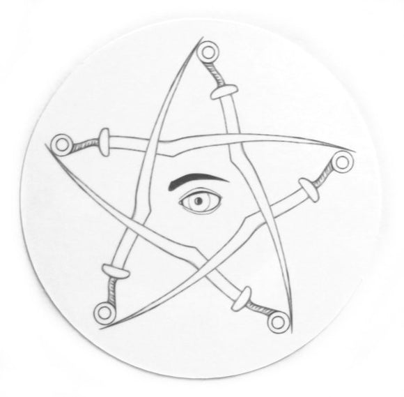 Silver Sabremen Sticker (Retro, Occult)