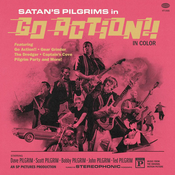 Satan's Pilgrims - Go Action!! LP - Limited Gold Swirl Vinyl (Surf Rock)
